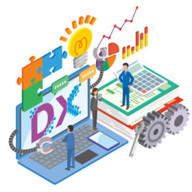Image illustration of DX digital transformation