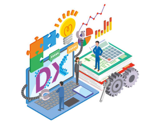 Image illustration of DX digital transformation